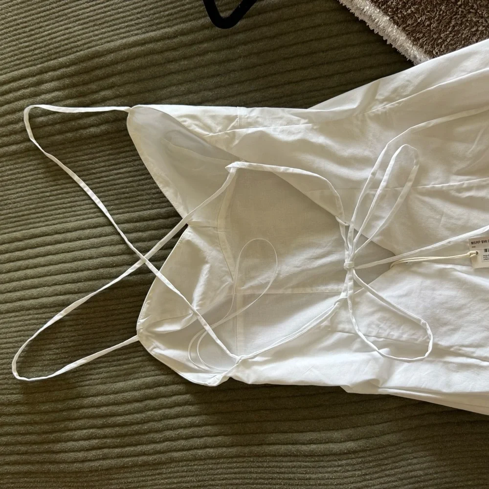 KHY NWT POPLIN LOW BACK MIDI DRESS - Picture 15 of 16